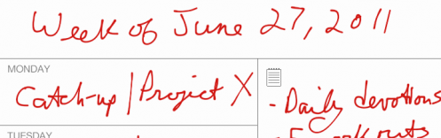 Use a sharpie for your weekly planning